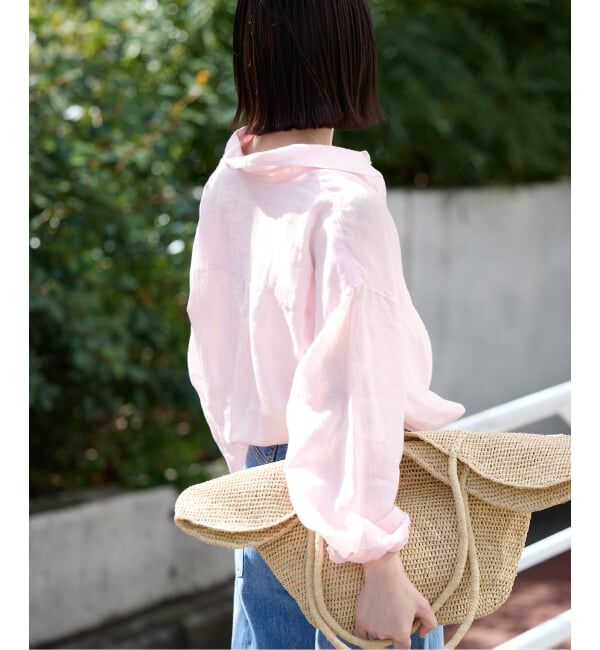SLOBE IENA「《追加》リネンコットンカシュクールシャツ」|シャツ・ブラウス|