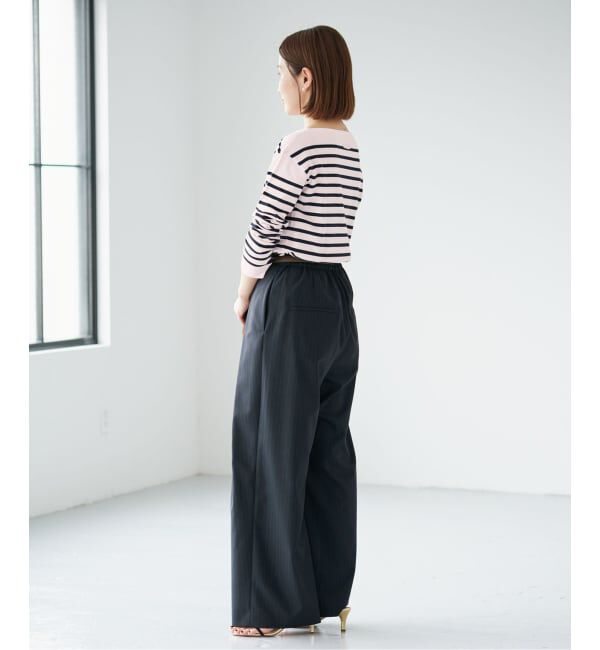 IENA「《WEB限定/追加》SEATTLEボーダーボートネックプルオーバー」|ニット・セーター|