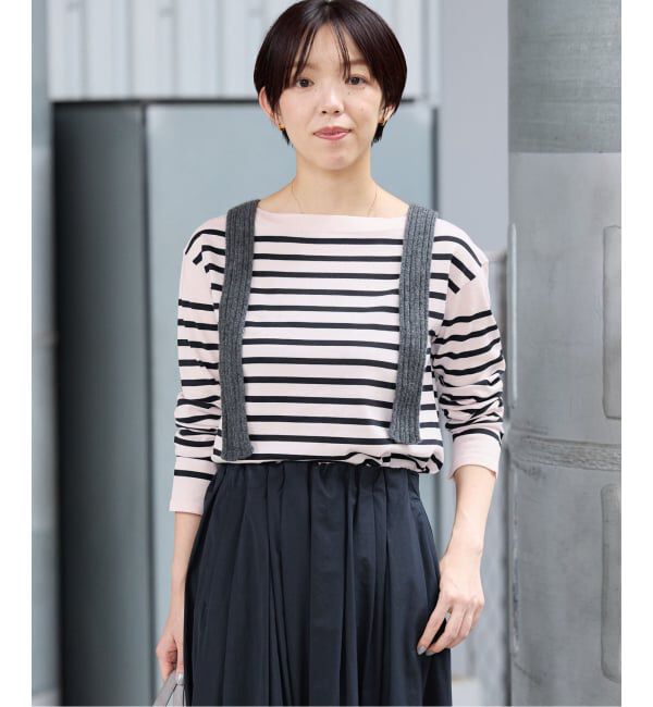 IENA「《WEB限定/追加》SEATTLEボーダーボートネックプルオーバー」|ニット・セーター|