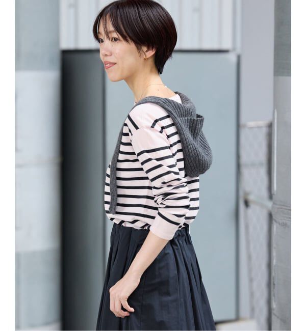 IENA「《WEB限定/追加》SEATTLEボーダーボートネックプルオーバー」|ニット・セーター|