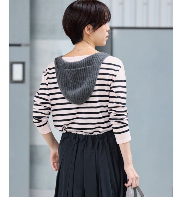 IENA「《WEB限定/追加》SEATTLEボーダーボートネックプルオーバー」|ニット・セーター|