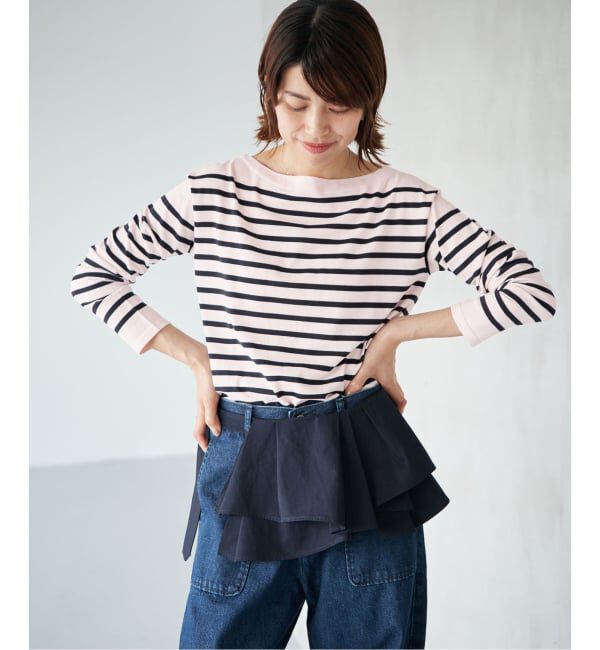 IENA「《WEB限定/追加》SEATTLEボーダーボートネックプルオーバー」|ニット・セーター|