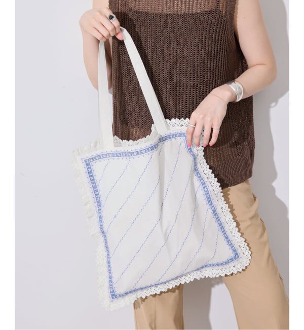 SLOBE IENA「《追加》crinkle crinkle crinkle SLOBE別注 handkerchief tote」|トートバッグ|
