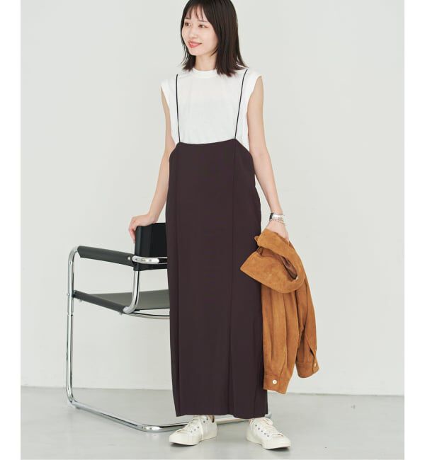 SLOBE IENA「《2枚セット/WEB限定/追加3》アイラインキャミワンピース&times;ノースリーブTEEセット」|ワンピース|
