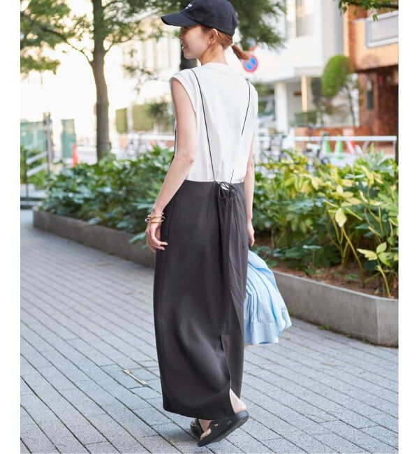 SLOBE IENA「《2枚セット/WEB限定/追加3》アイラインキャミワンピース&times;ノースリーブTEEセット」|ワンピース|