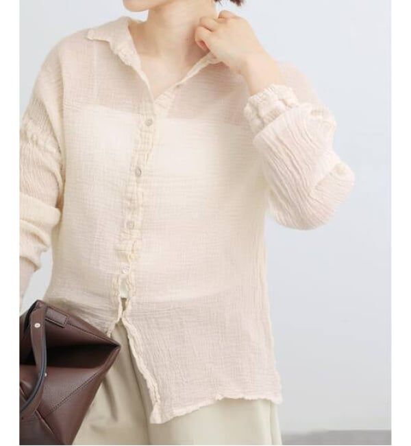 IENA「《追加》LES ATELIERS FRANCAIS DE CONFECTION Blouse Desert PE26BLDESERTGDC」|シャツ・ブラウス|