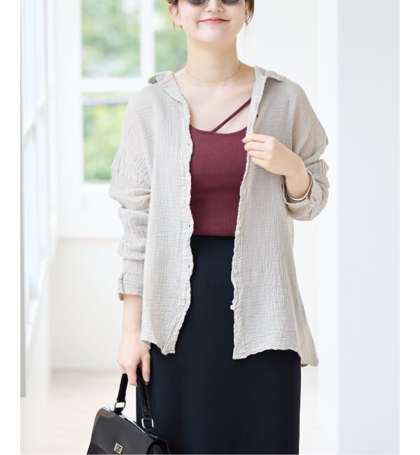 IENA「《追加》LES ATELIERS FRANCAIS DE CONFECTION Blouse Desert PE26BLDESERTGDC」|シャツ・ブラウス|