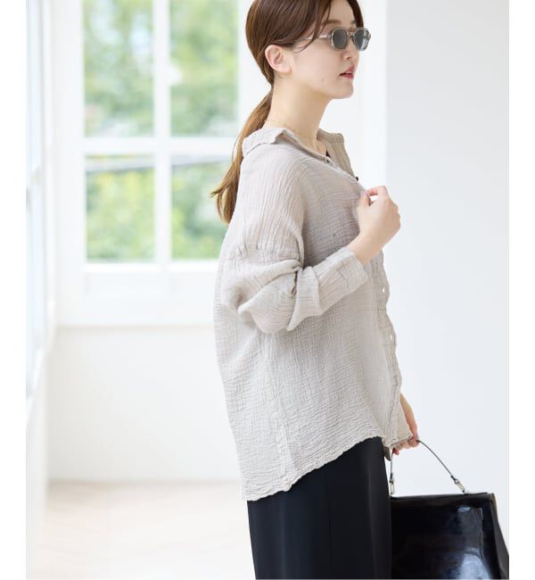 IENA「《追加》LES ATELIERS FRANCAIS DE CONFECTION Blouse Desert PE26BLDESERTGDC」|シャツ・ブラウス|
