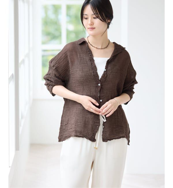 IENA「《追加》LES ATELIERS FRANCAIS DE CONFECTION Blouse Desert PE26BLDESERTGDC」|シャツ・ブラウス|