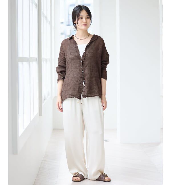 IENA「《追加》LES ATELIERS FRANCAIS DE CONFECTION Blouse Desert PE26BLDESERTGDC」|シャツ・ブラウス|