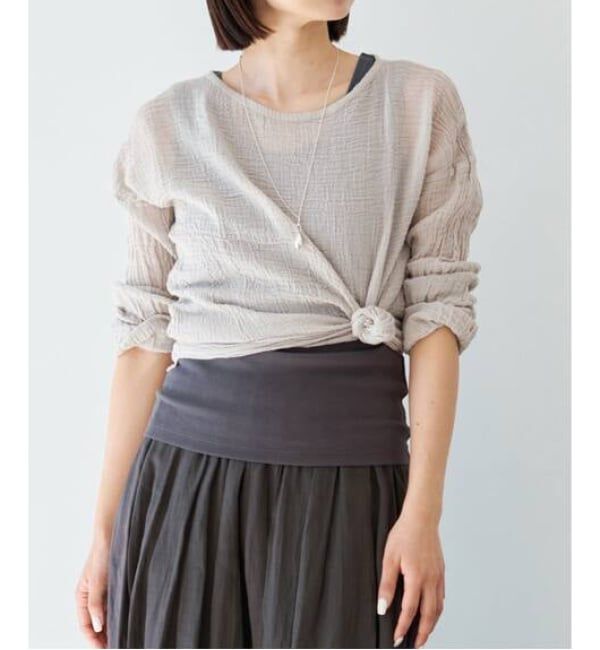 IENA「《追加》LES ATELIERS FRANCAIS DE CONFECTION T Manches Longues PE26TSMLGDC」|シャツ・ブラウス|