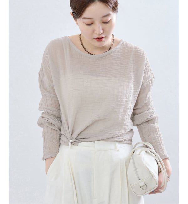 IENA「《追加》LES ATELIERS FRANCAIS DE CONFECTION T Manches Longues PE26TSMLGDC」|シャツ・ブラウス|