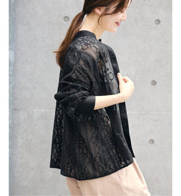 IENA「《手洗い可》ENレースパッチワークブラウス」|シャツ・ブラウス|