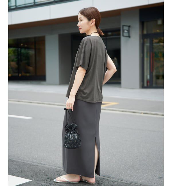 IENA「《接触冷感》アシメトリソフトプルオーバー」|Tシャツ・カットソー|