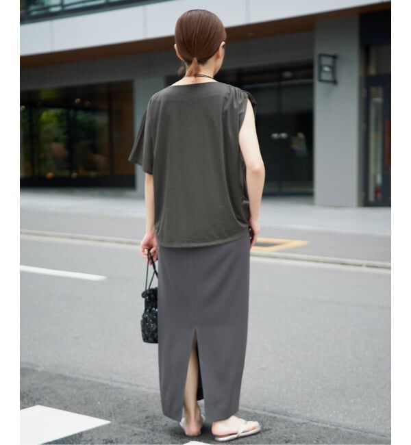 IENA「《接触冷感》アシメトリソフトプルオーバー」|Tシャツ・カットソー|