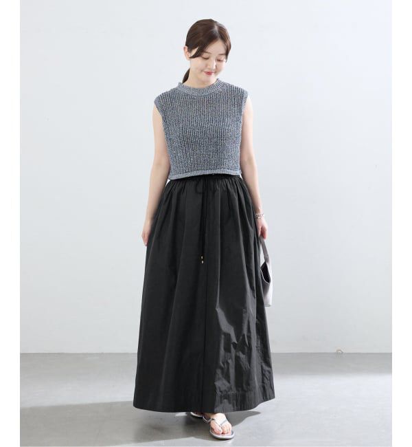 IENA「《一部カラー店舗限定》シャンブレータフタギャザースカート」|スカート|