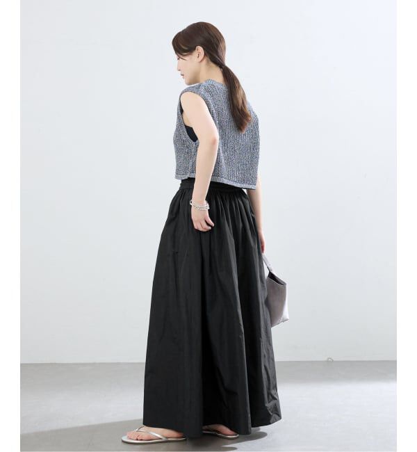 IENA「《一部カラー店舗限定》シャンブレータフタギャザースカート」|スカート|