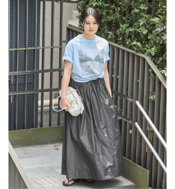 IENA「《一部カラー店舗限定》シャンブレータフタギャザースカート」|スカート|