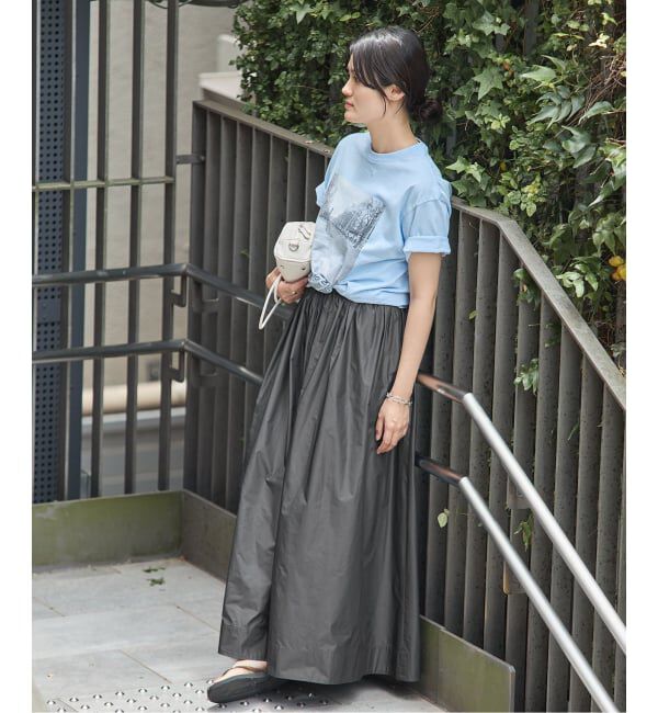IENA「《一部カラー店舗限定》シャンブレータフタギャザースカート」|スカート|