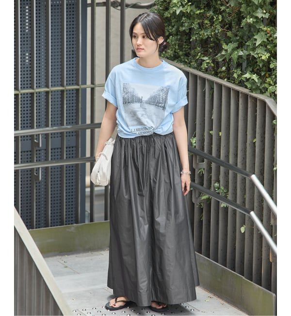IENA「《一部カラー店舗限定》シャンブレータフタギャザースカート」|スカート|