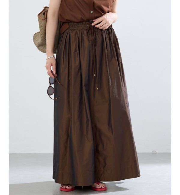 IENA「《一部カラー店舗限定》シャンブレータフタギャザースカート」|スカート|