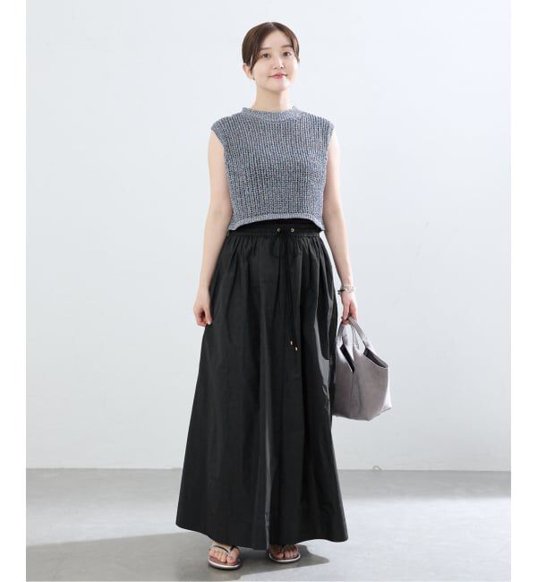 IENA「《一部カラー店舗限定》シャンブレータフタギャザースカート」|スカート|