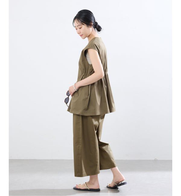 IENA「オーガニックコットンミックスバレルパンツ」|スラックス|