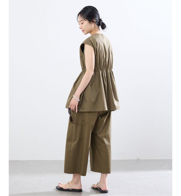 IENA「オーガニックコットンミックスバレルパンツ」|スラックス|