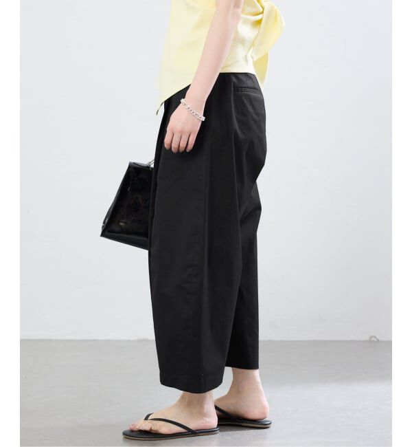 IENA「オーガニックコットンミックスバレルパンツ」|スラックス|