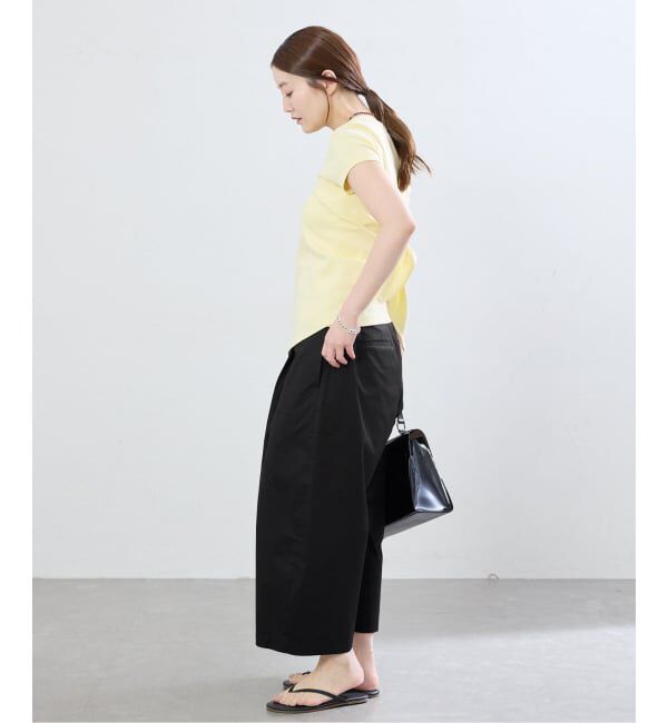 IENA「オーガニックコットンミックスバレルパンツ」|スラックス|
