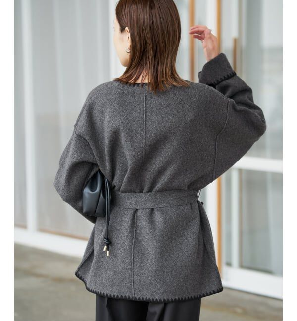 SLOBE IENA「《追加予約》ブランケットステッチニットジャケット」|その他|