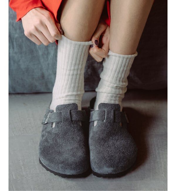 SLOBE IENA「《WEB限定サイズあり/予約》BIRKENSTOCK/ビルケンシュトック Boston」|スリッポン|グレー