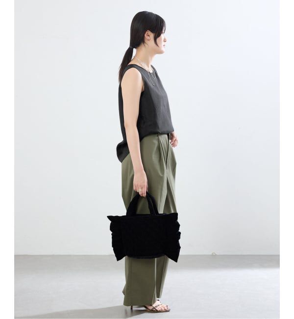 IENA「《接触冷感/セットアップ対応》シルキータフタノースリーブブラウス」|シャツ・ブラウス|