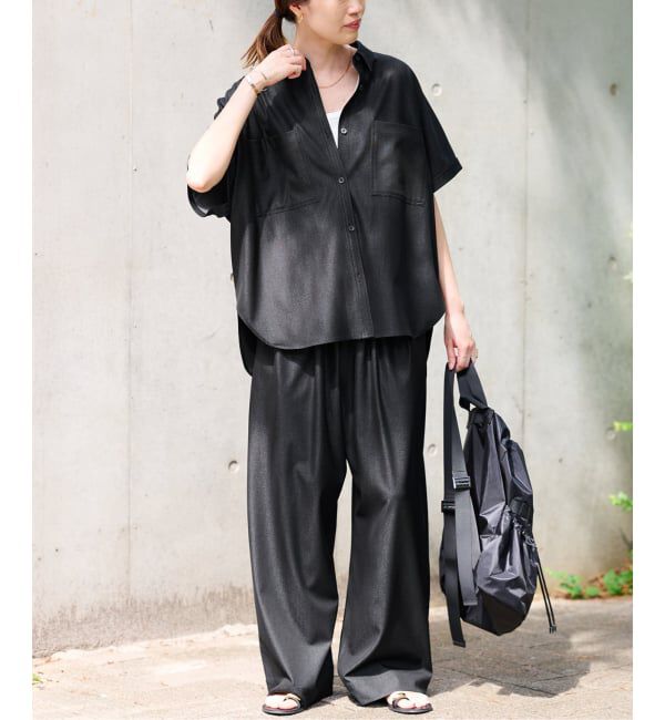 SLOBE IENA「《2枚セット》デニムライクセットアップ」|シャツ・ブラウス|