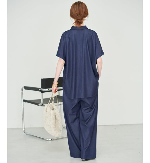 SLOBE IENA「《2枚セット》デニムライクセットアップ」|シャツ・ブラウス|