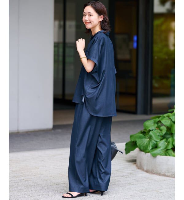 SLOBE IENA「《2枚セット》デニムライクセットアップ」|シャツ・ブラウス|