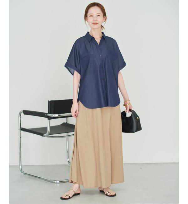 SLOBE IENA「《2枚セット》デニムライクセットアップ」|シャツ・ブラウス|