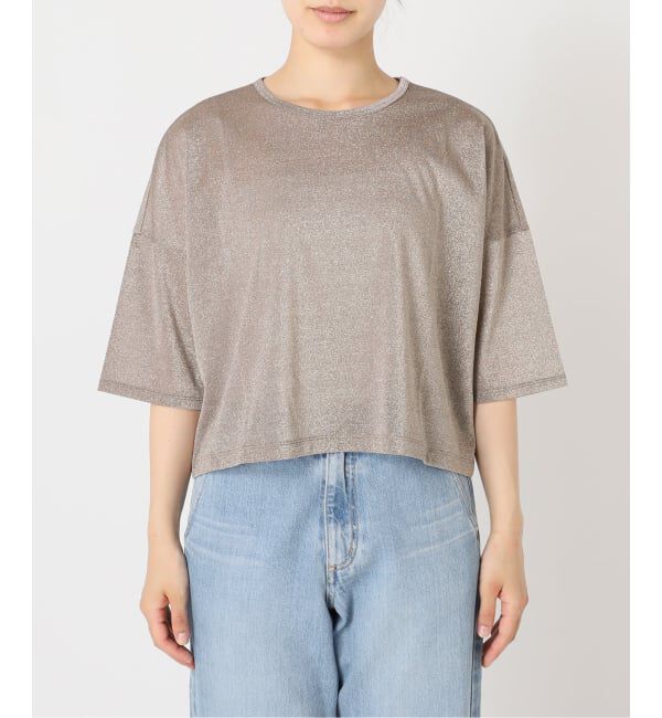 IENA「ラメハーフスリーブTシャツ」|Tシャツ・カットソー|