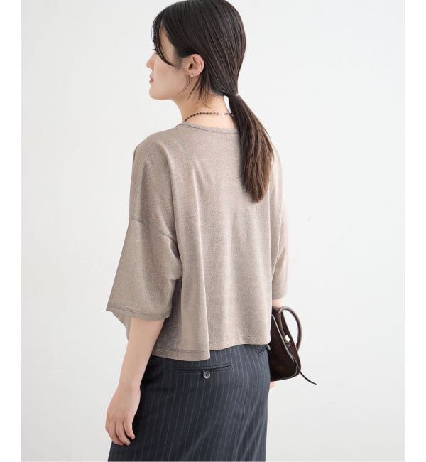 IENA「ラメハーフスリーブTシャツ」|Tシャツ・カットソー|