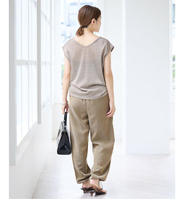 IENA「ラメフレンチスリーブTシャツ」|Tシャツ・カットソー|