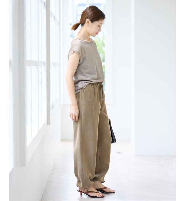 IENA「ラメフレンチスリーブTシャツ」|Tシャツ・カットソー|