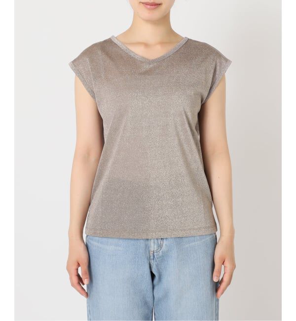IENA「ラメフレンチスリーブTシャツ」|Tシャツ・カットソー|