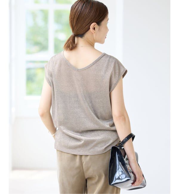 IENA「ラメフレンチスリーブTシャツ」|Tシャツ・カットソー|
