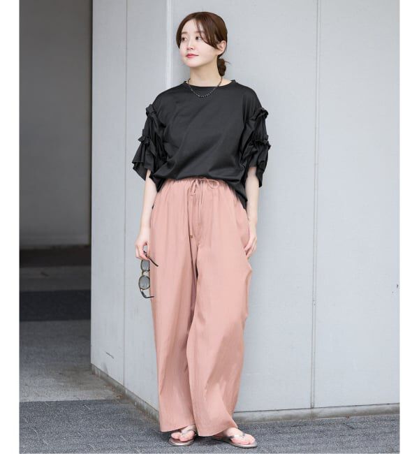 IENA「《接触冷感/UVカット》マットツイルイージーパンツ」|その他|