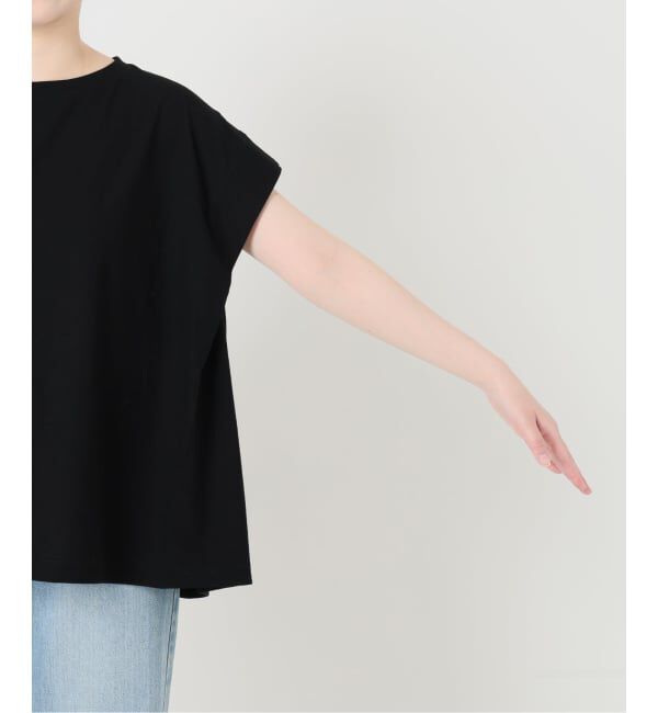 IENA「《追加2/接触冷感》フレンチタックスリーブ ドロストTシャツ」|Tシャツ・カットソー|