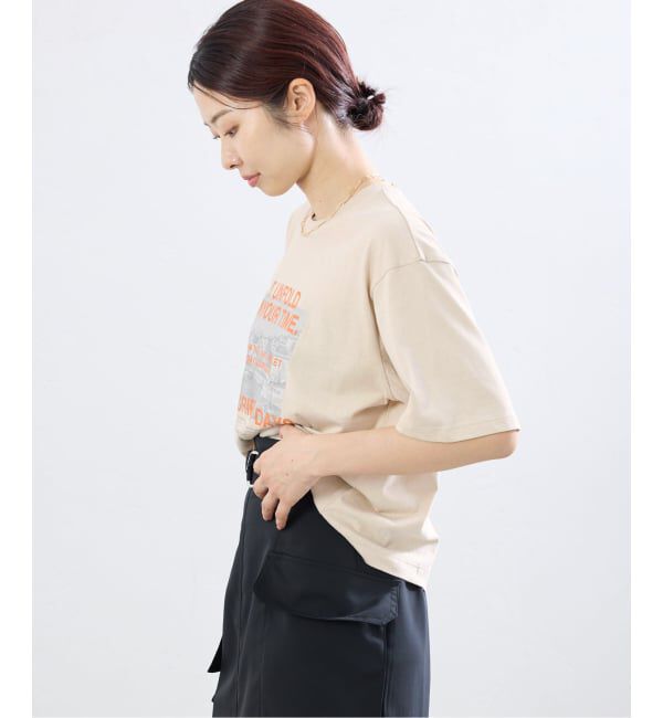 IENA「LOGOプリント PHOTO Tシャツ」|Tシャツ・カットソー|