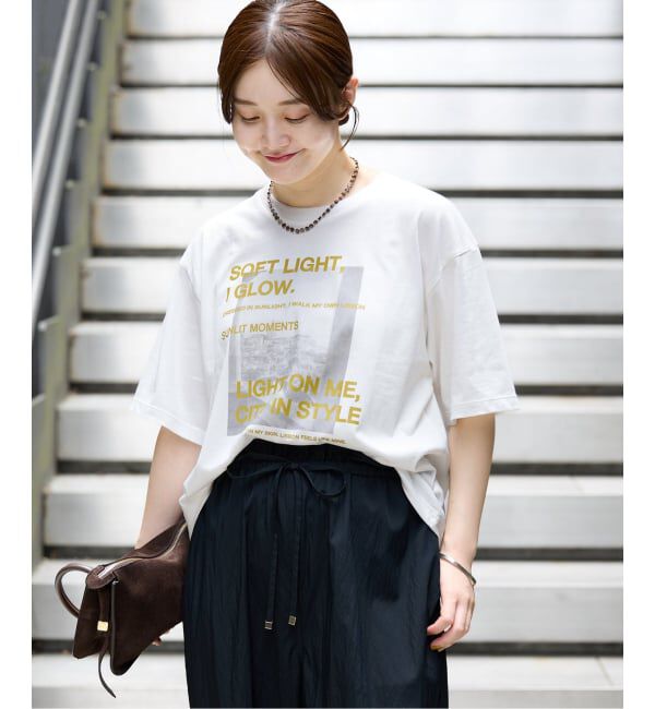 IENA「LOGOプリント PHOTO Tシャツ」|Tシャツ・カットソー|