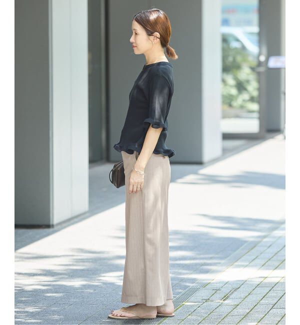 IENA「ピンストライプローウエストペンシルスカート」|スカート|