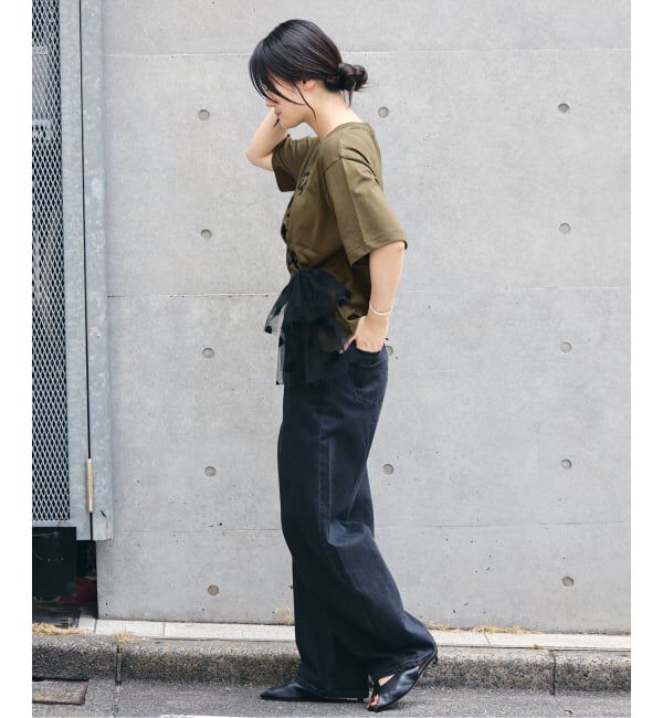 IENA「コットンフロントロゴTシャツ」|Tシャツ・カットソー|