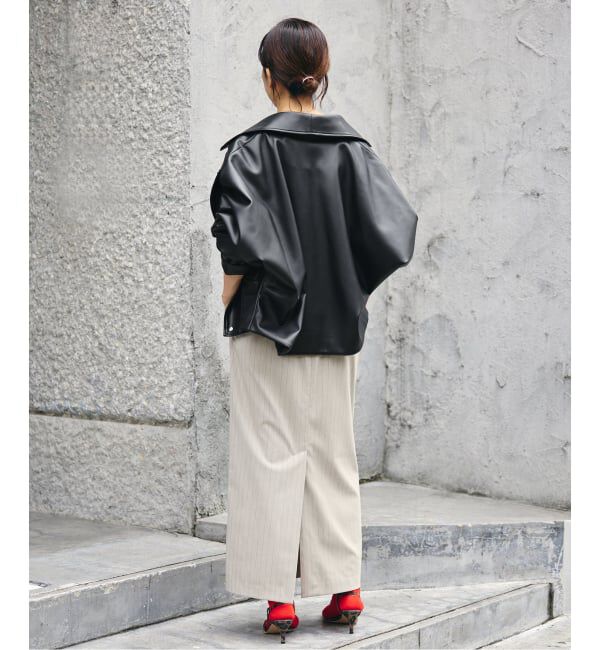 IENA「《予約》VACHEMENT/ヴァシュモン ECO LEATHER BZ ブルゾン VN-13A-409」|ライダースジャケット|